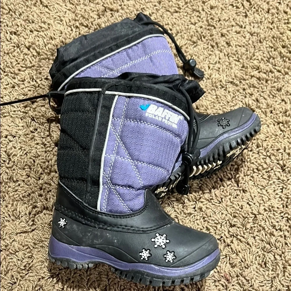 Baffin Kids Purple and Black Snow Boots 7T